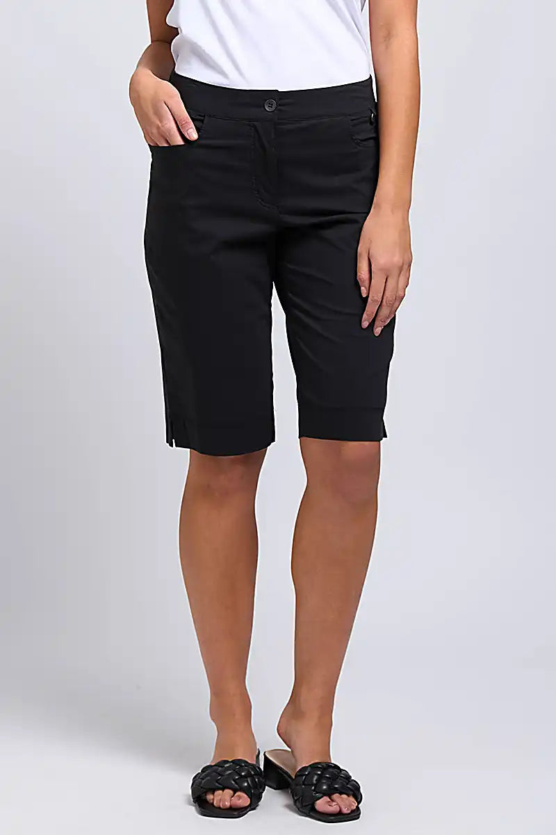 Foil Women's Tee Off Short in Black front detailed view