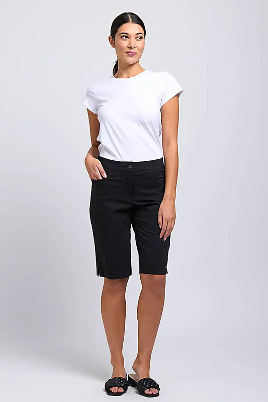 Foil Women's Tee Off Short in Black front full model view