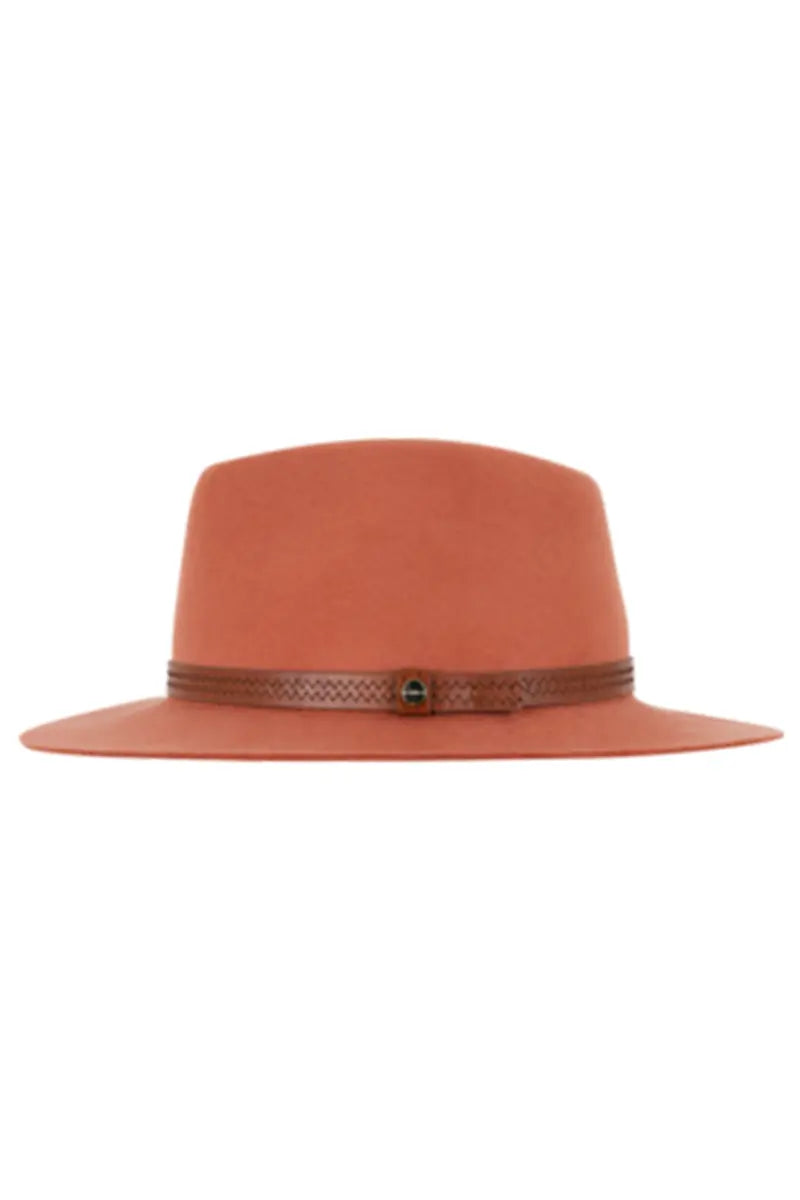 side view of the Kooringal Kallie Safari Hat in Terracotta