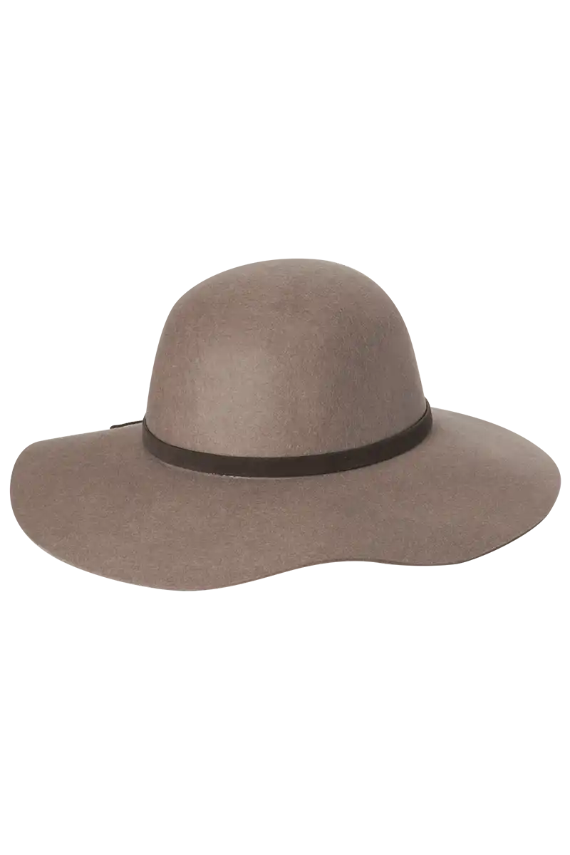 Kooringal Wide Brim Forever After Hat in Tan Marle back view