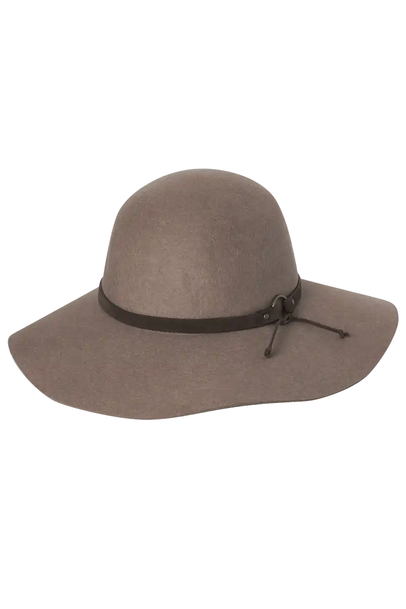 Kooringal Wide Brim Forever After Hat in Tan Marle 3/4 front view