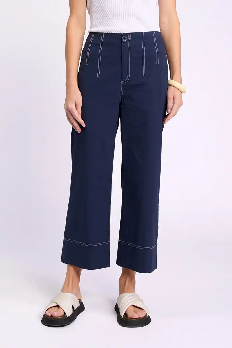 Marco Polo 3/4 Wide Leg Pant in Navy front