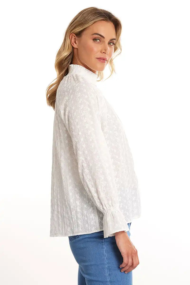 Marco Polo Long Sleeve Embroidered Shirt side