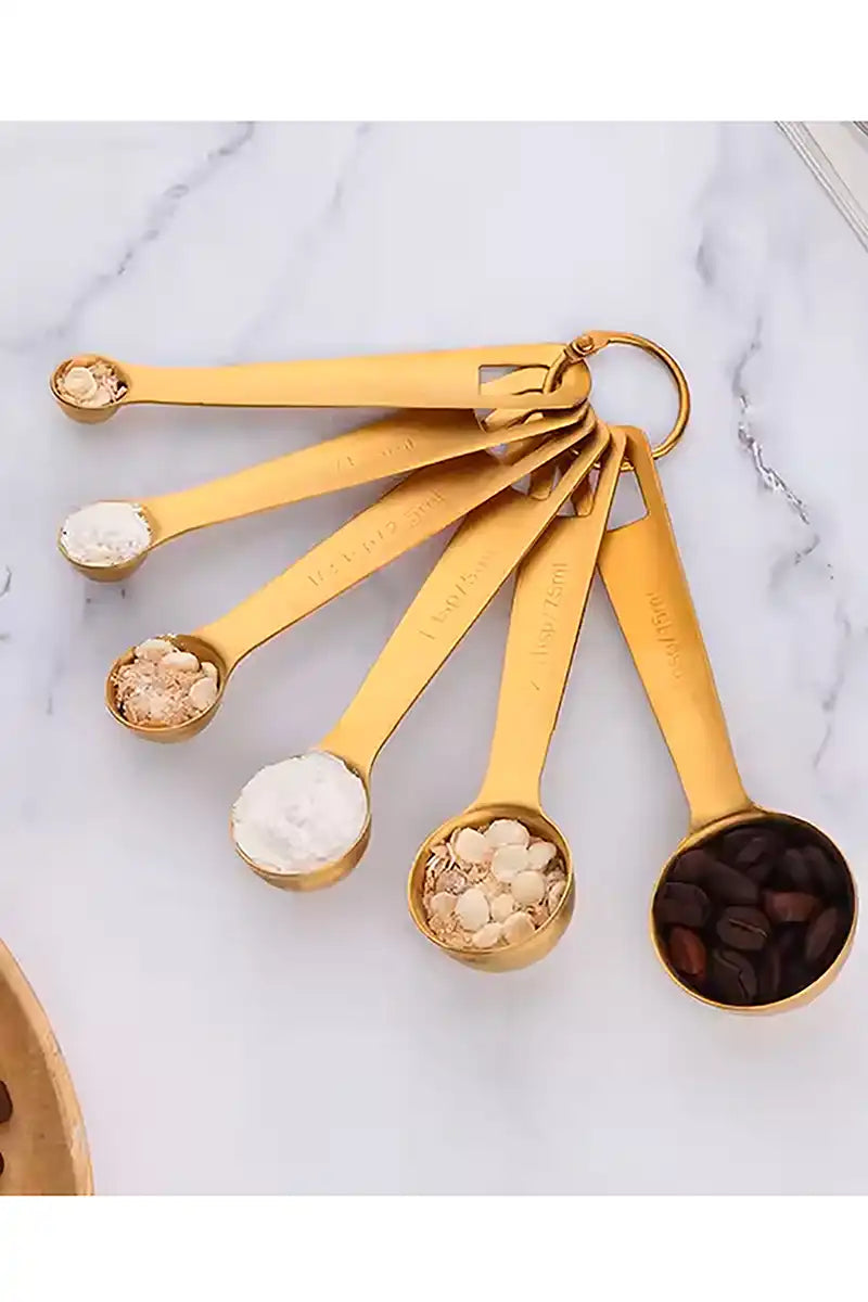Round stainless measuring spoons