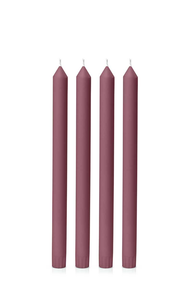 Dinner Candle Burgundy Set of 4