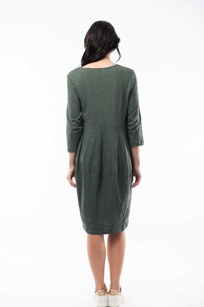 back view of the Orientique Essentials Dress Bubble in Sage Leaf