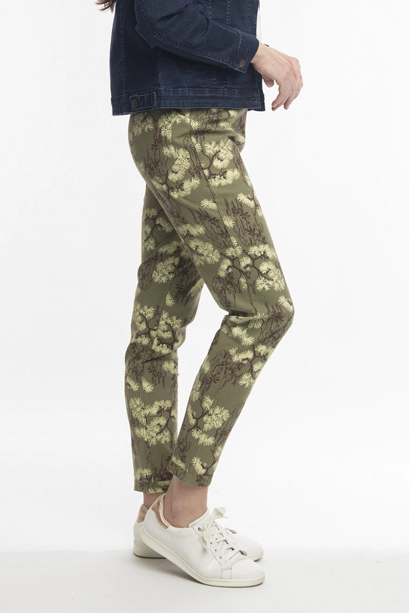 Orientique Reversible Drill Pants in Olive side view