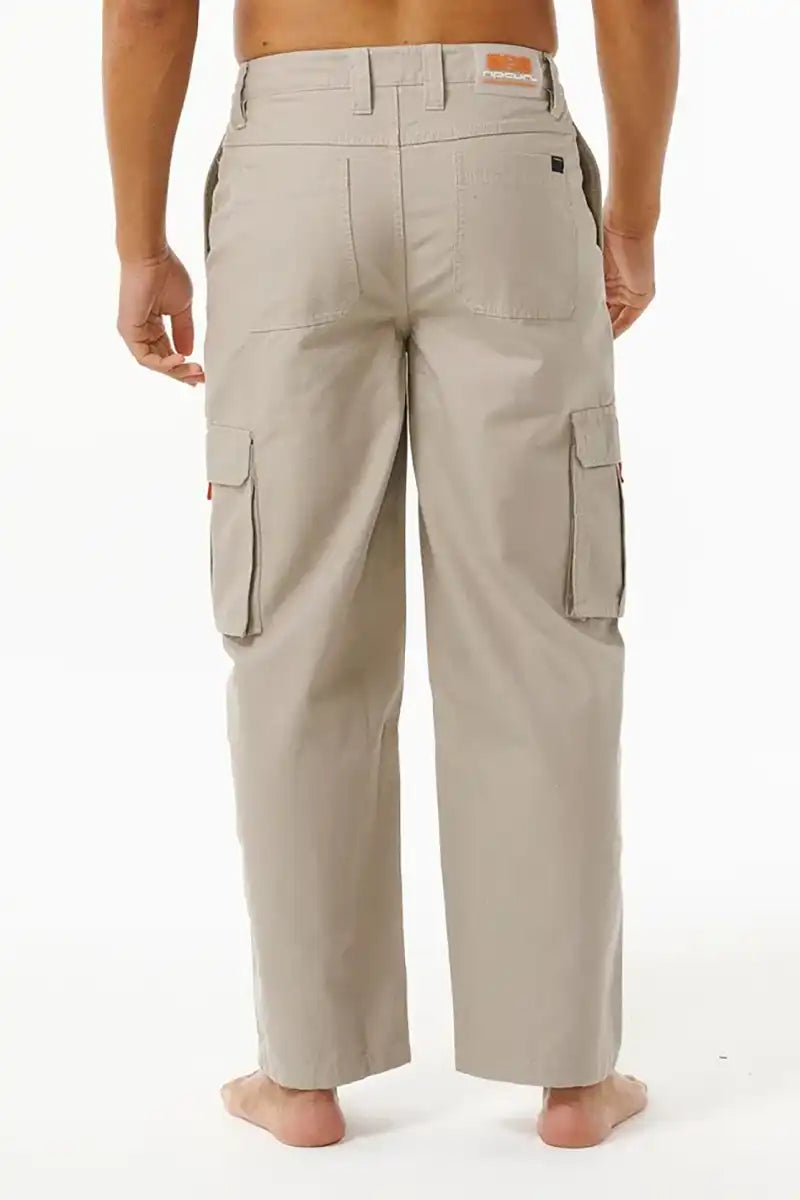 Rip Curl Archive Ocean Tech Cargo Pant in Stone Back View