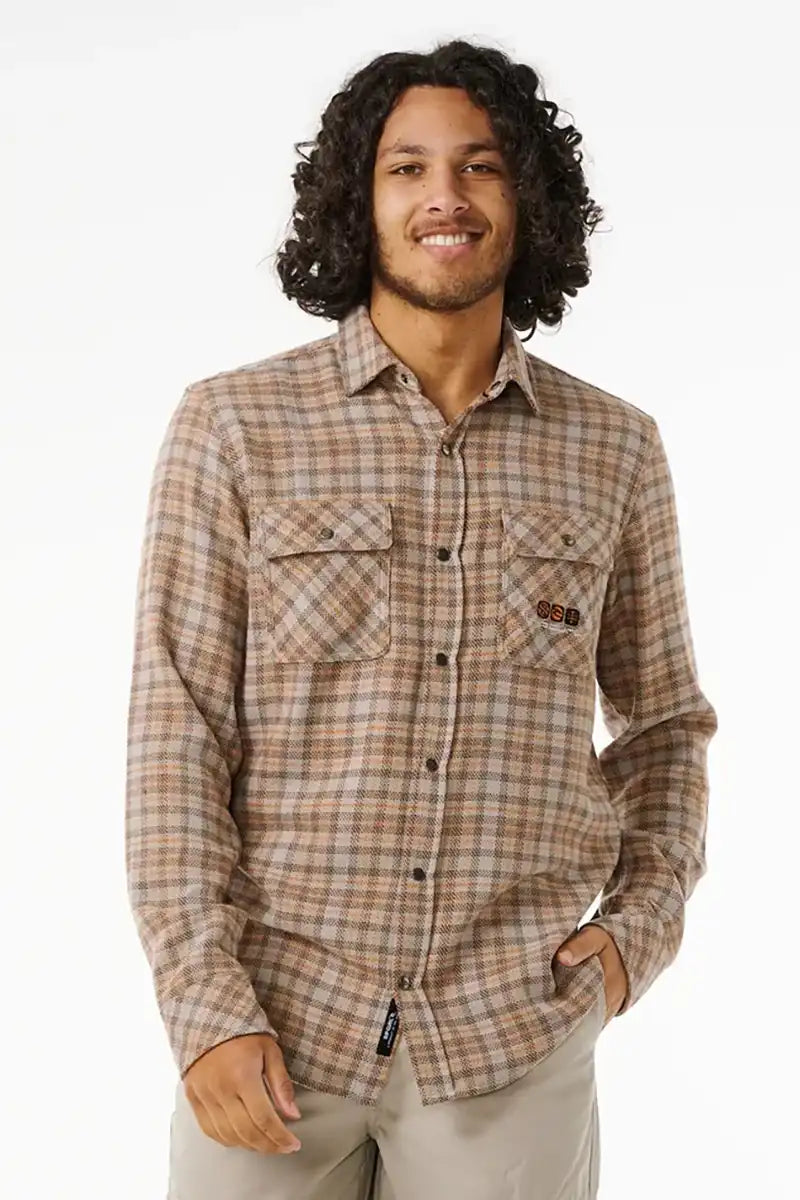 Rip Curl Archive Ocean Tech Flannel in Stone