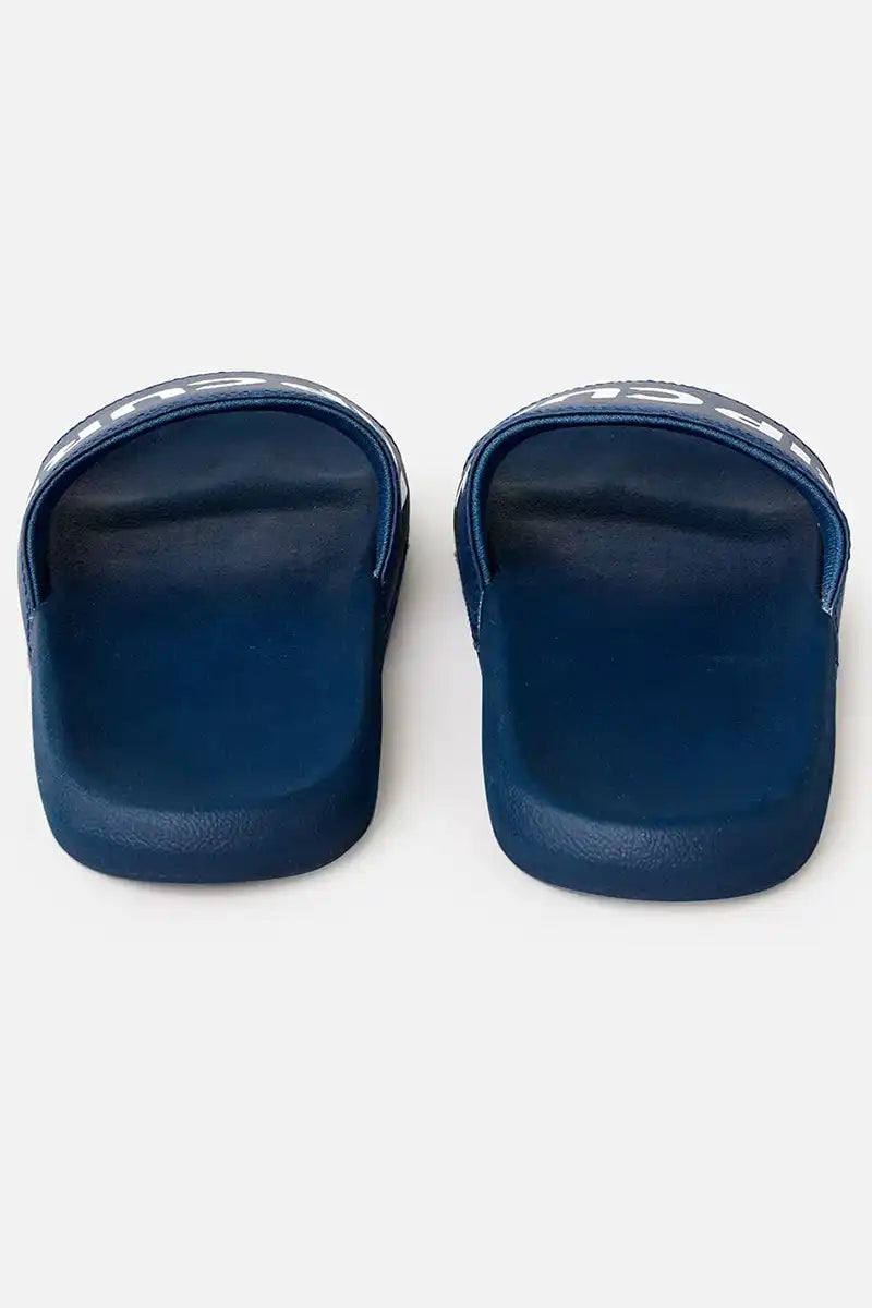 Rip Curl Classic Bloom Kids Slide in Navy rear heal view