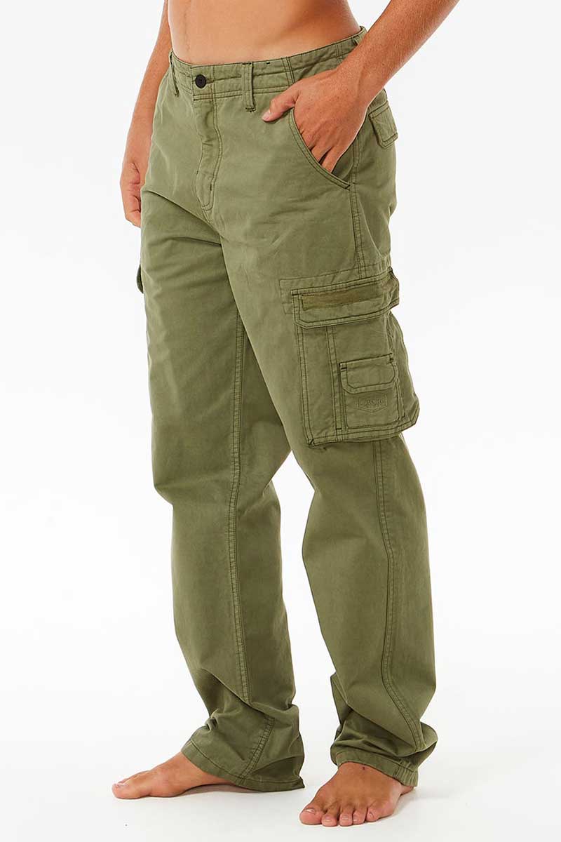 Rip Curl Classic Surf Trail Cargo Pant in Light Green side view