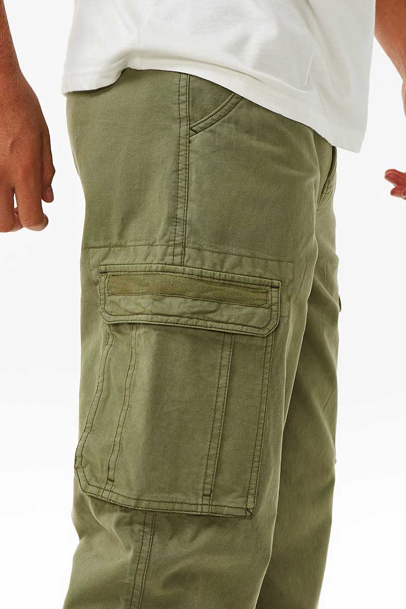 Rip Curl Classic Surf Trail Cargo Pant in Light Green side cargo pocket detail