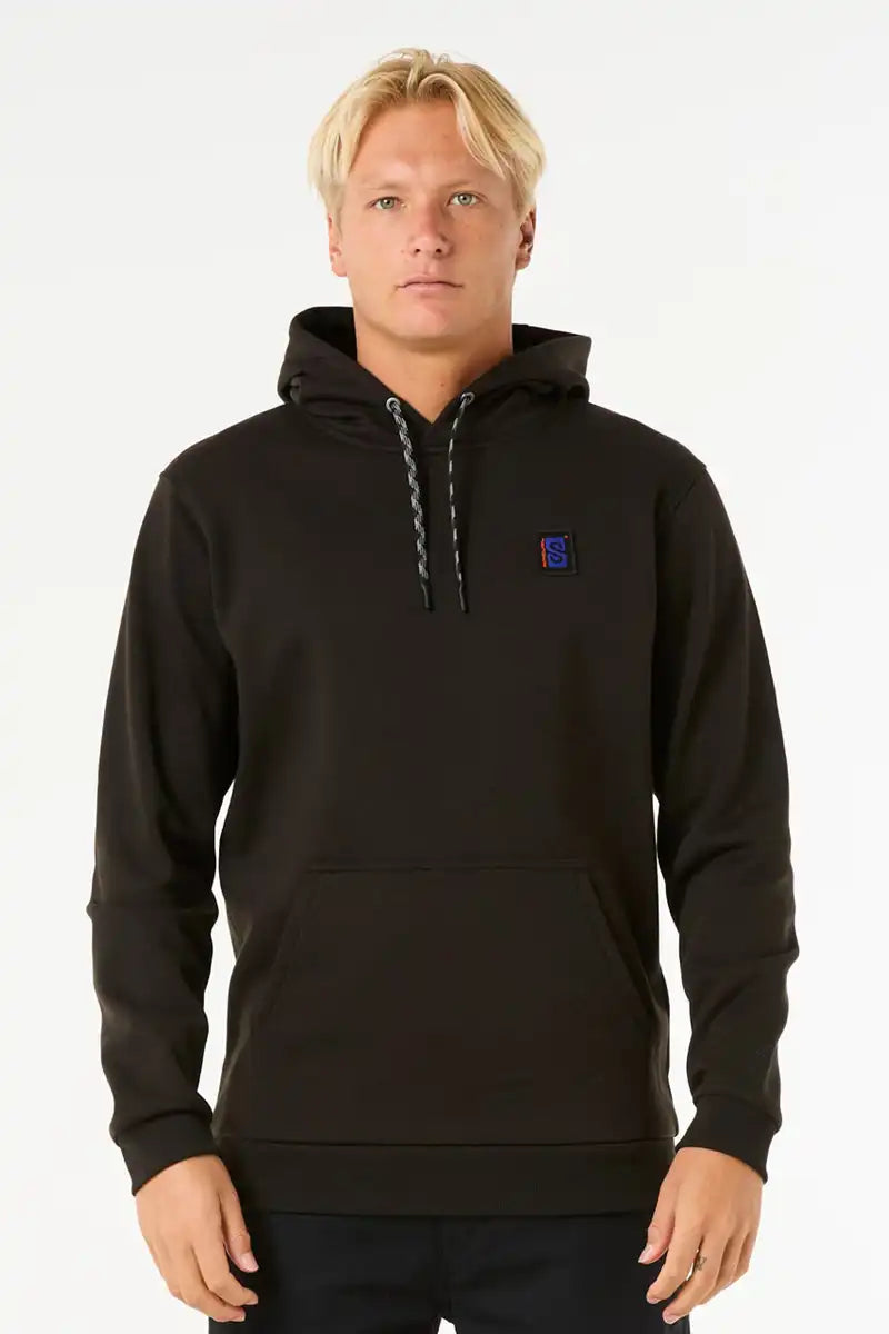 Rip Curl Mens Anti-Series Search Base Hood in Black front on view