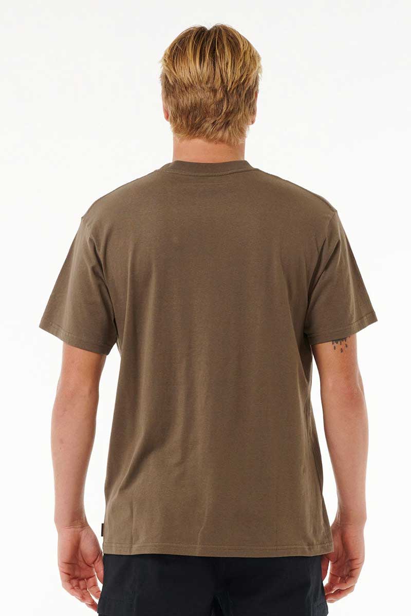 Rip Curl Men's Search Sun Tee in Rock back view