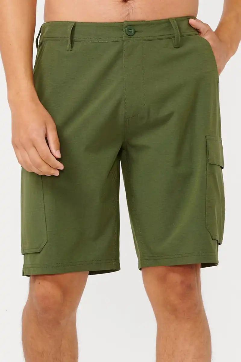 Rip Curl Men's Short Classic Surf 20" Cargo Boardwalk in dark olive - front view