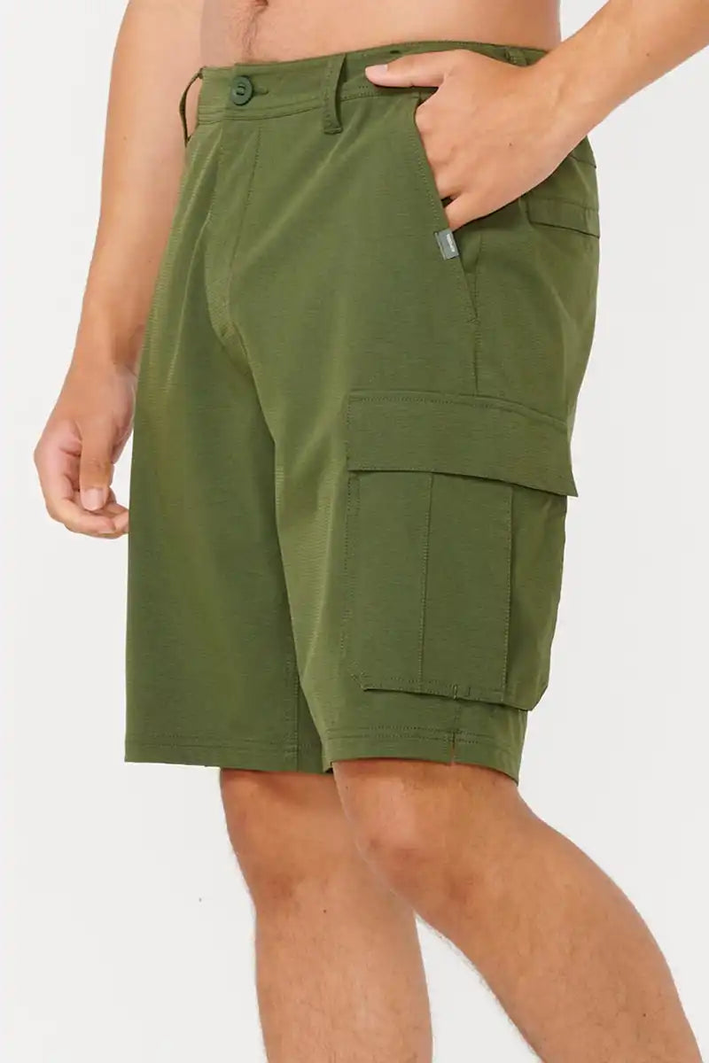 Rip Curl Men's Short Classic Surf 20" Cargo Boardwalk in dark olive side view