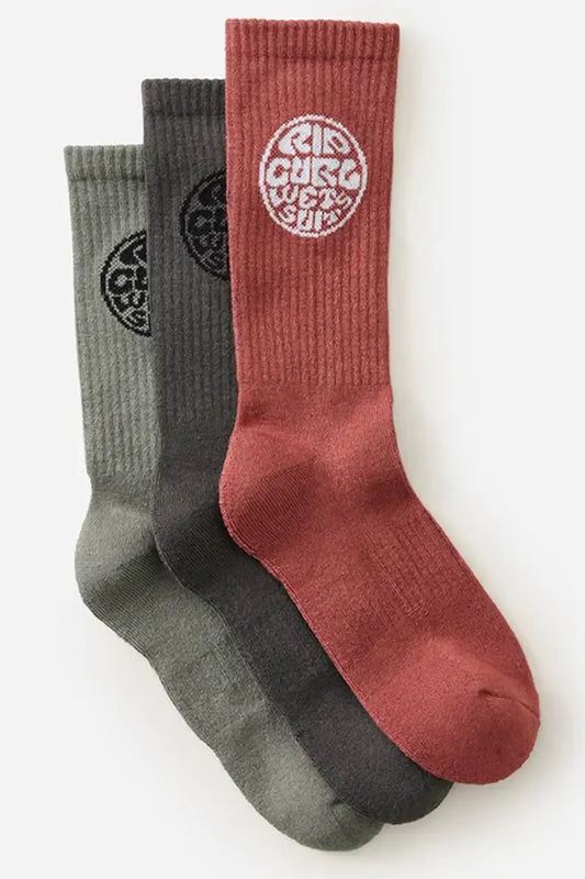 Rip Curl Mens Wetty Crew Sock - 3 Pack Black