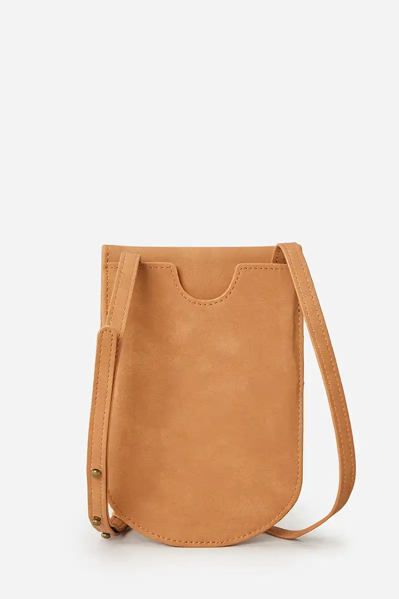 Rip Curl Premium Surf Crossbody Wallet in Natural back view showing phone pocket