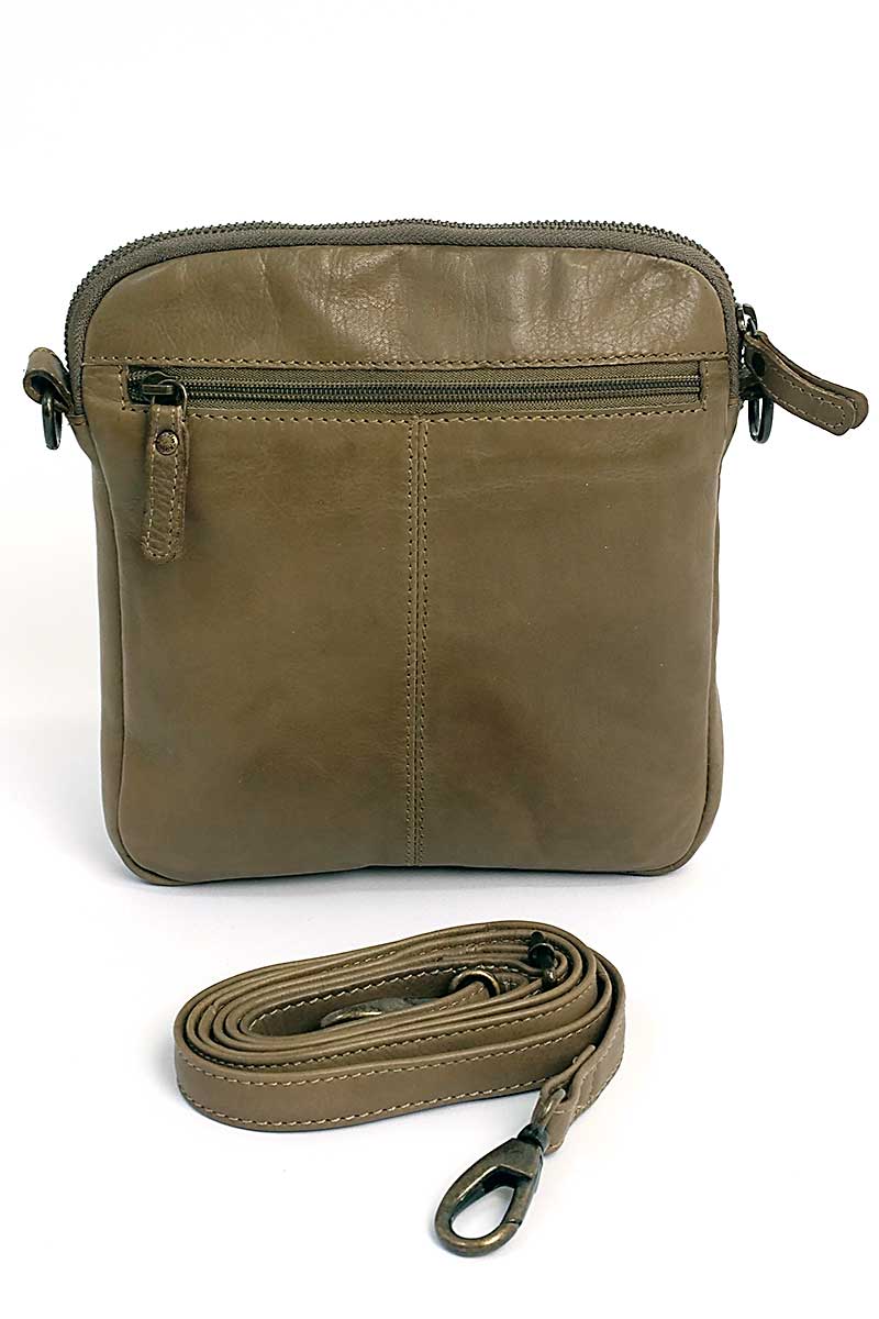 Helen Cross Body Bag in Latte by Rugged Hide back