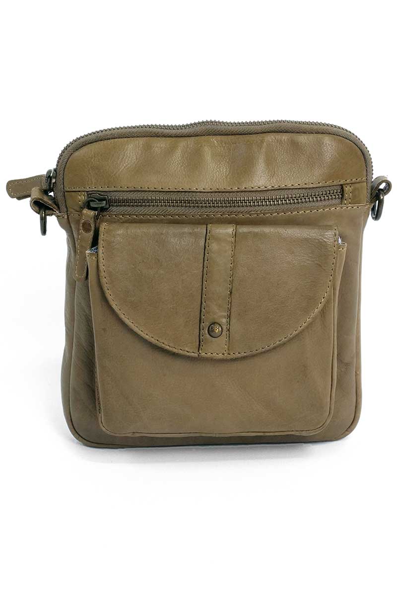 Helen Cross Body Bag in Latte by Rugged Hide front