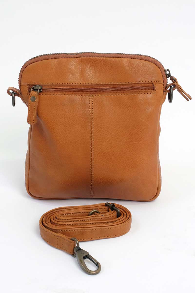 Rugged Hide Helen Cross Body Bag in Tan back view