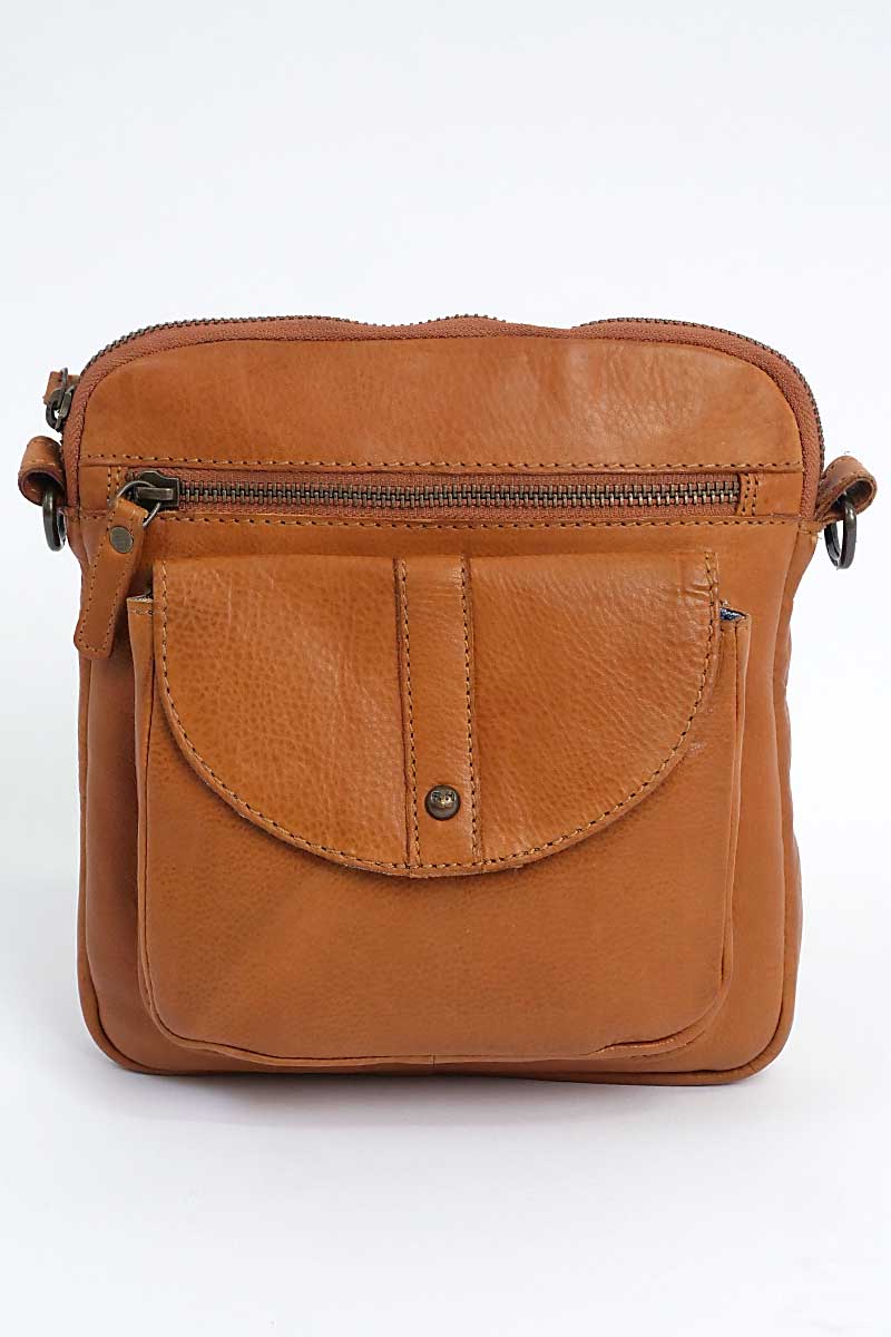 Rugged Hide Helen Cross Body Bag in Tan front view