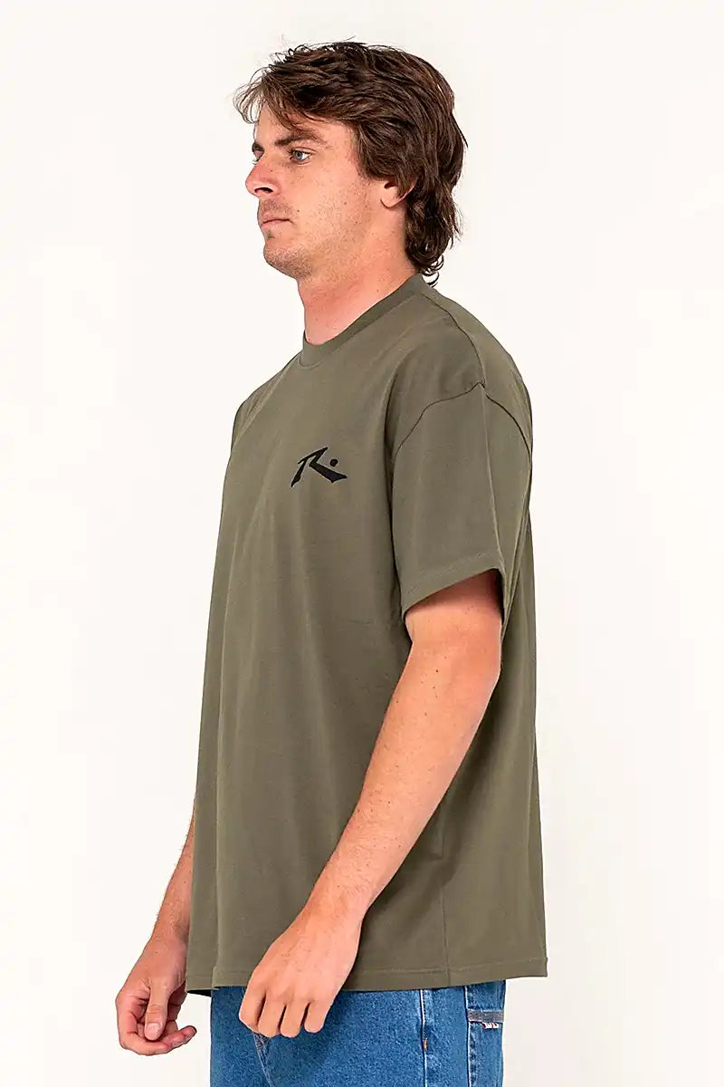 Rusty Competition Tee in Savanna Side View