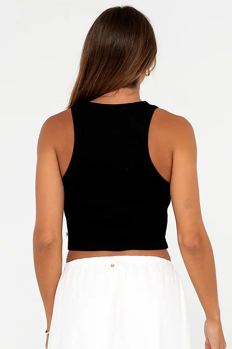 Rusty Contrast Racer Tank Back view