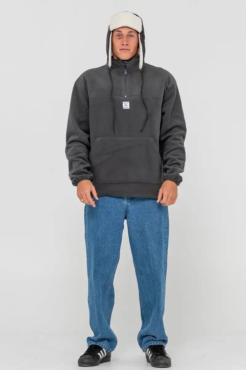 Rusty Fudd Sherpa Hat in Carbon front view full model