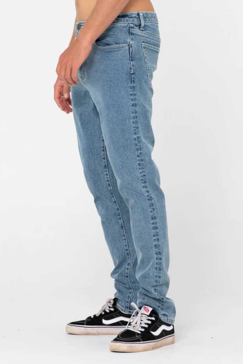 Rusty Mens Indi Slim 5 Pocket Jean Side