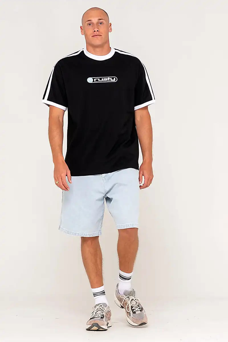 Rusty Poppa short sleeve Tee in black