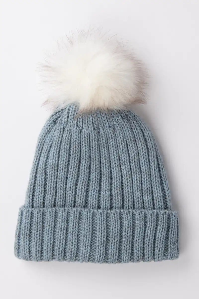 Rusty Women's Homeslice Beanie in Glacial Blue back view