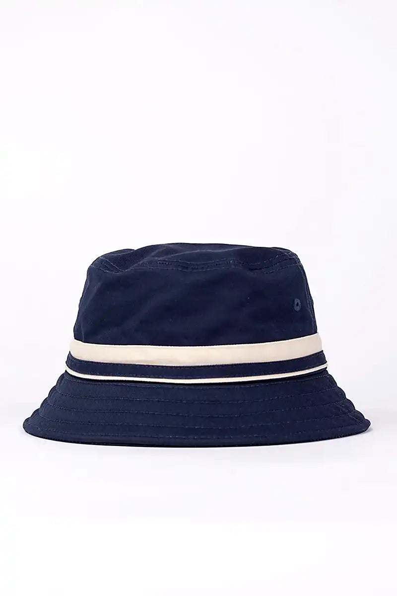 Rusty White Lines Bucket Hat Back
