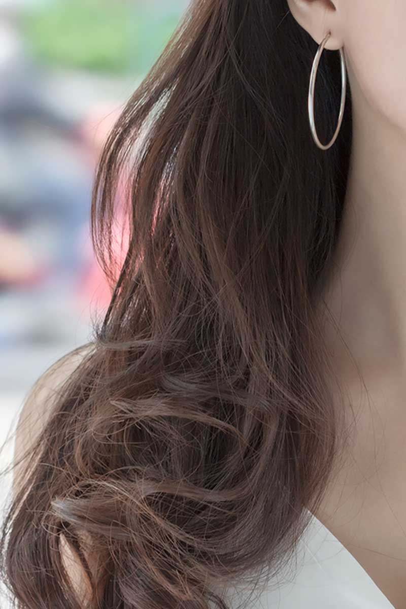 Sterling Silver Large Hoops Model