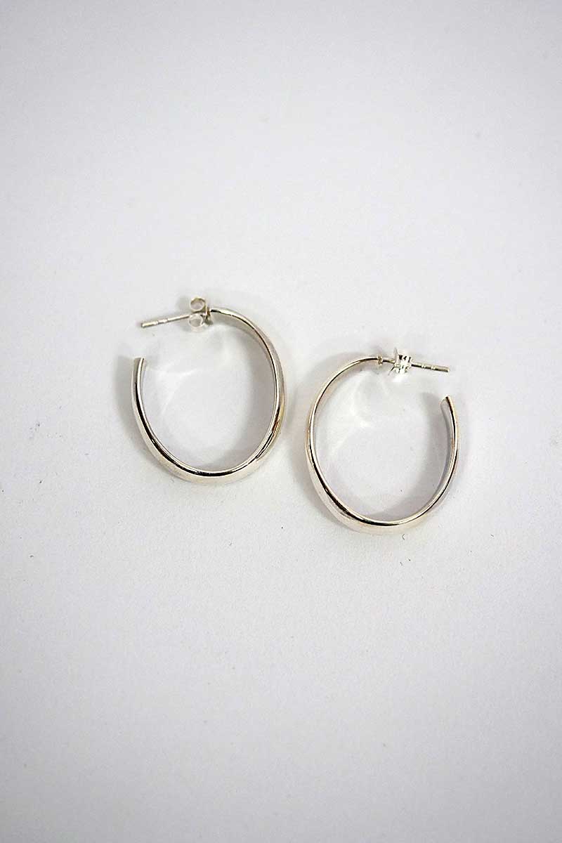 Sterling SIlver Push Back Hoop Earrings