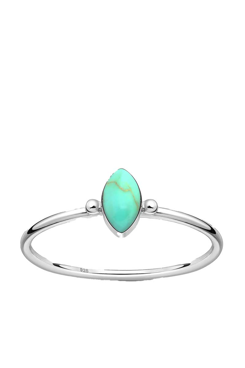 Sterling Silver Ring Simulated Stone