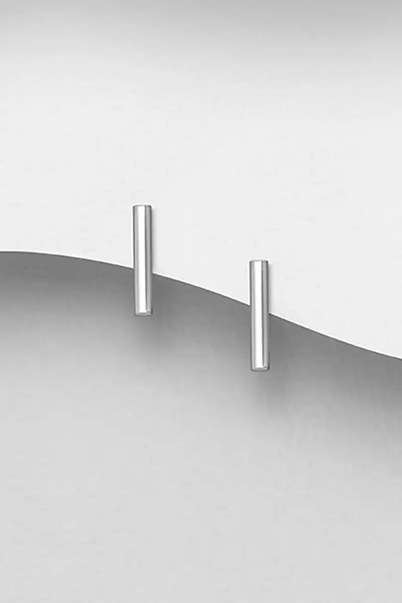 Silver T Bar Earrings