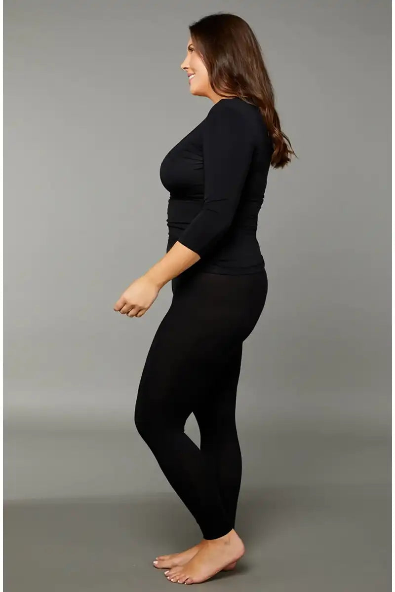 Tani Black Micro Modal Stretch Legging side