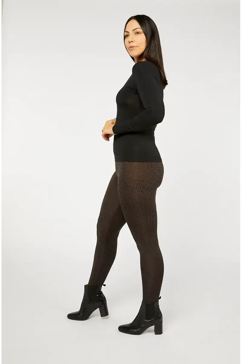 Tani Wild Licorice Micro Modal Stretch Legging side view