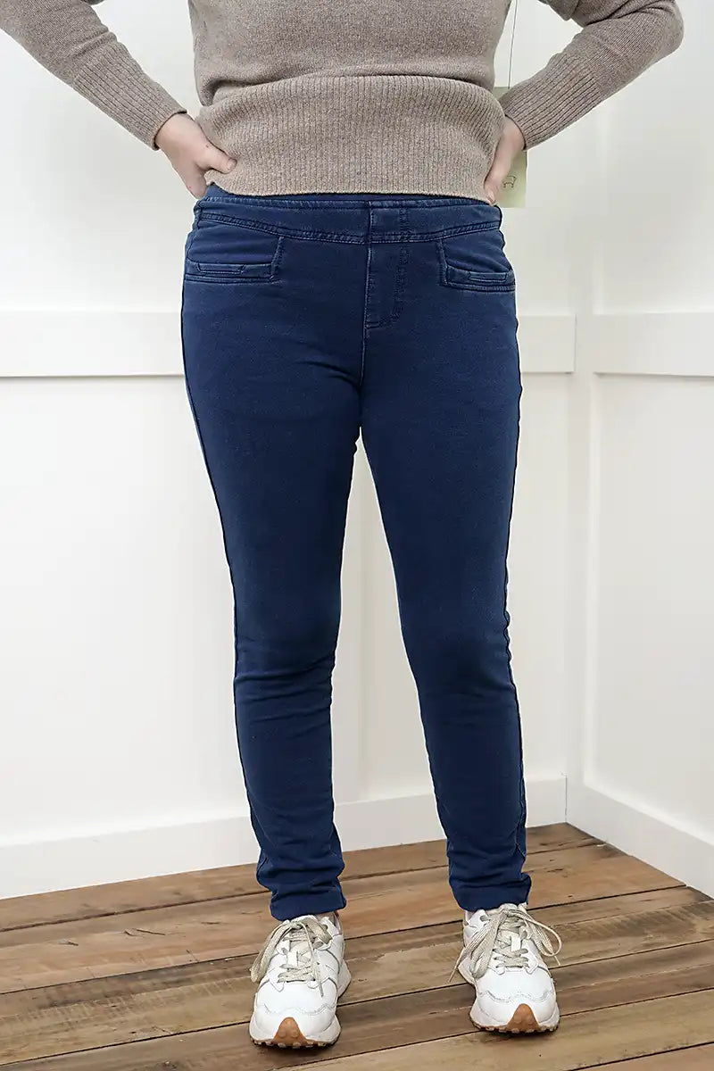 The Everyday Indigo Pant front view