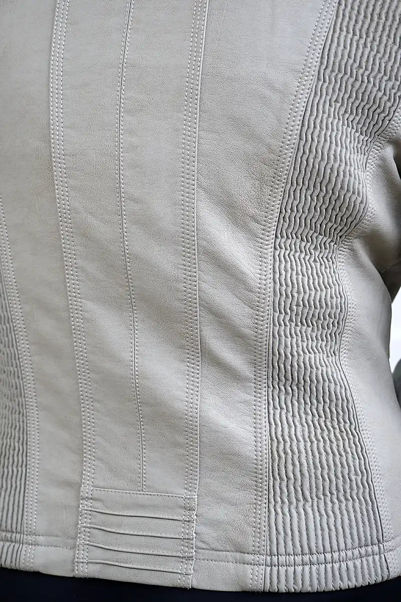 The Rebel Ridge Jacket – Oat back stitching view