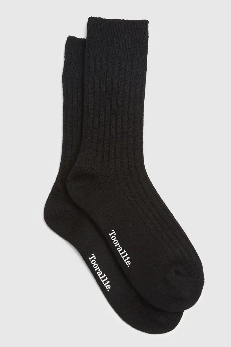 Toorallie Fine Merino Socks in Black