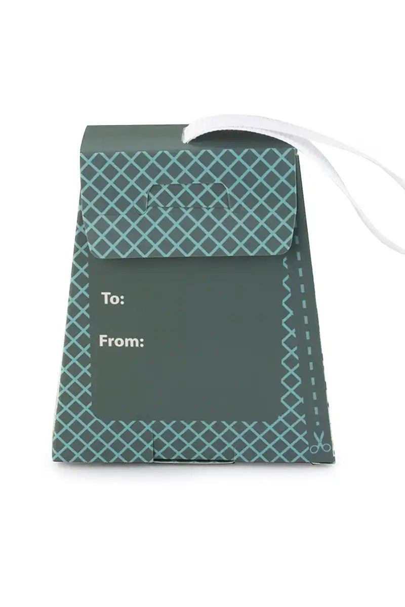 Back of gift tag with to and from spaces to write