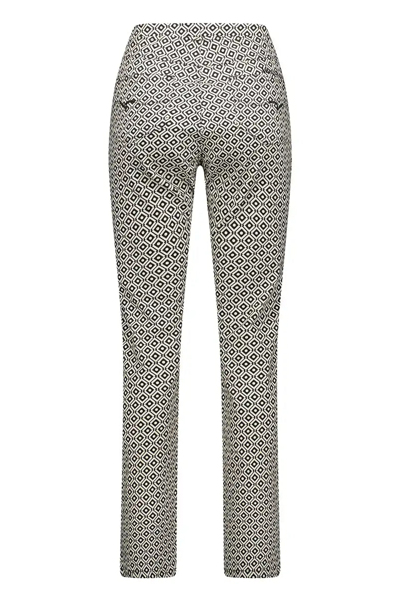 Vassalli Slim Leg Full Length Pull On Pant in Sahara garment only view of the back