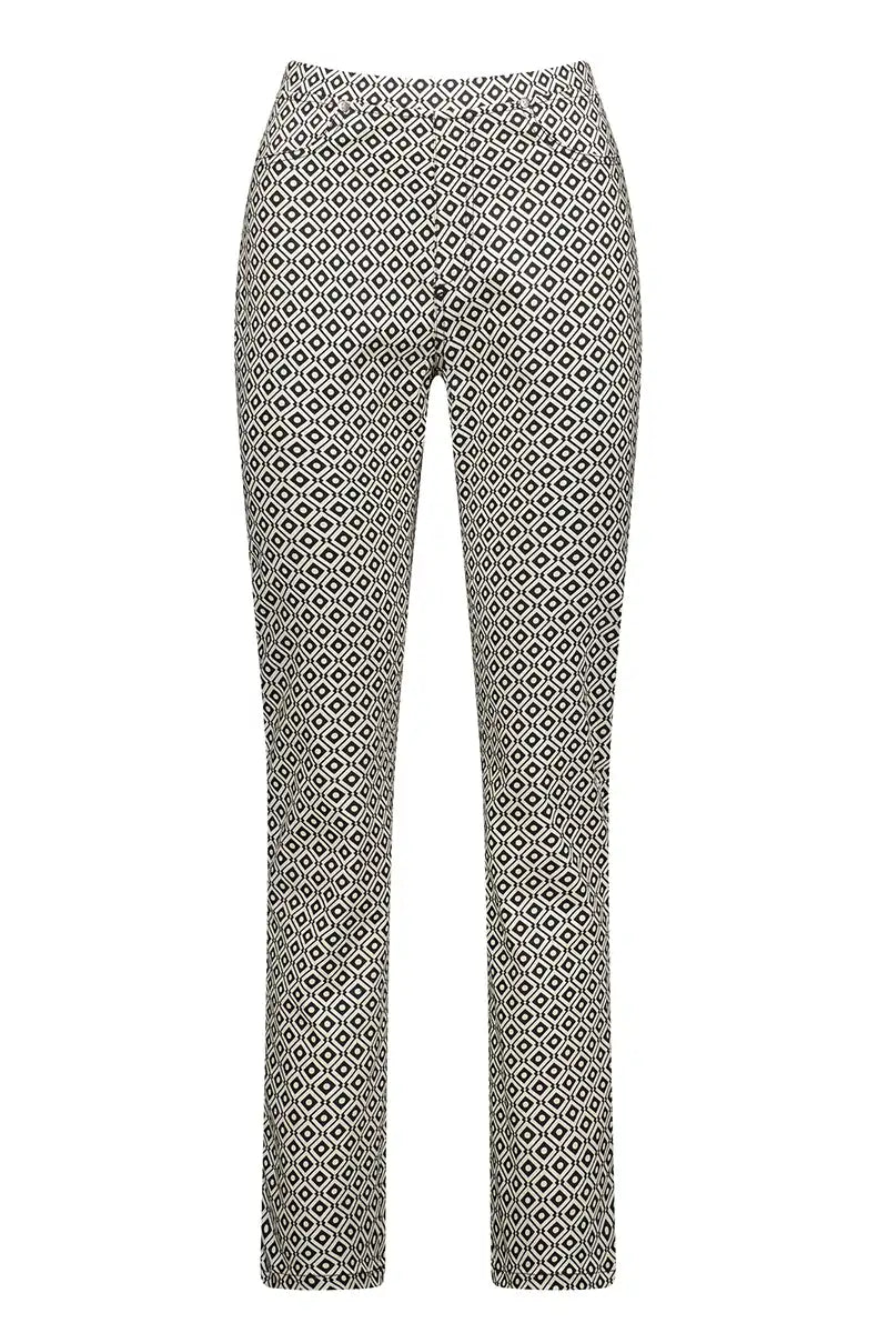 garment only front view of the Vassalli Slim Leg Full Length Pull On Pant in Sahara