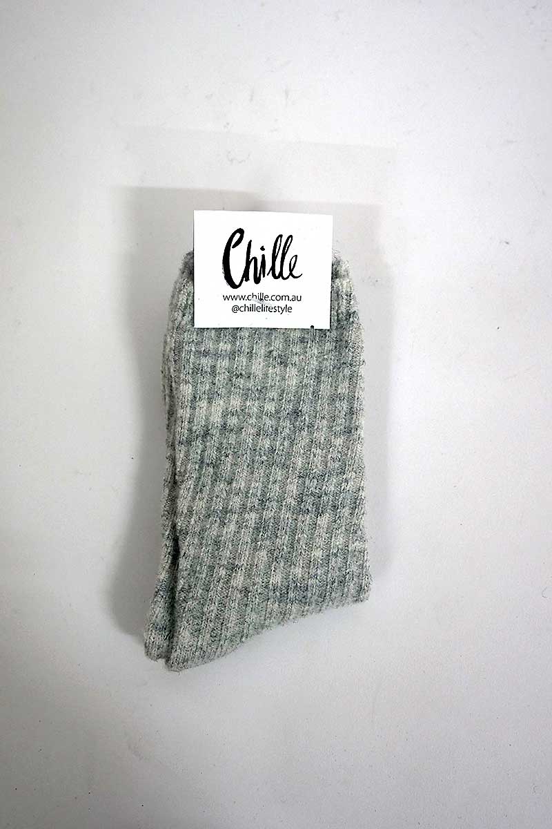 Wool Blend Socks Light Grey