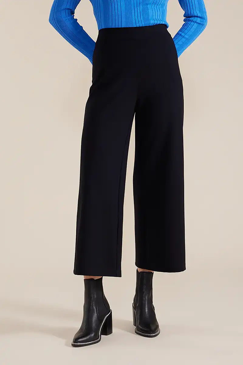 Marco Polo 7/8 Wide Leg Pant in Black front