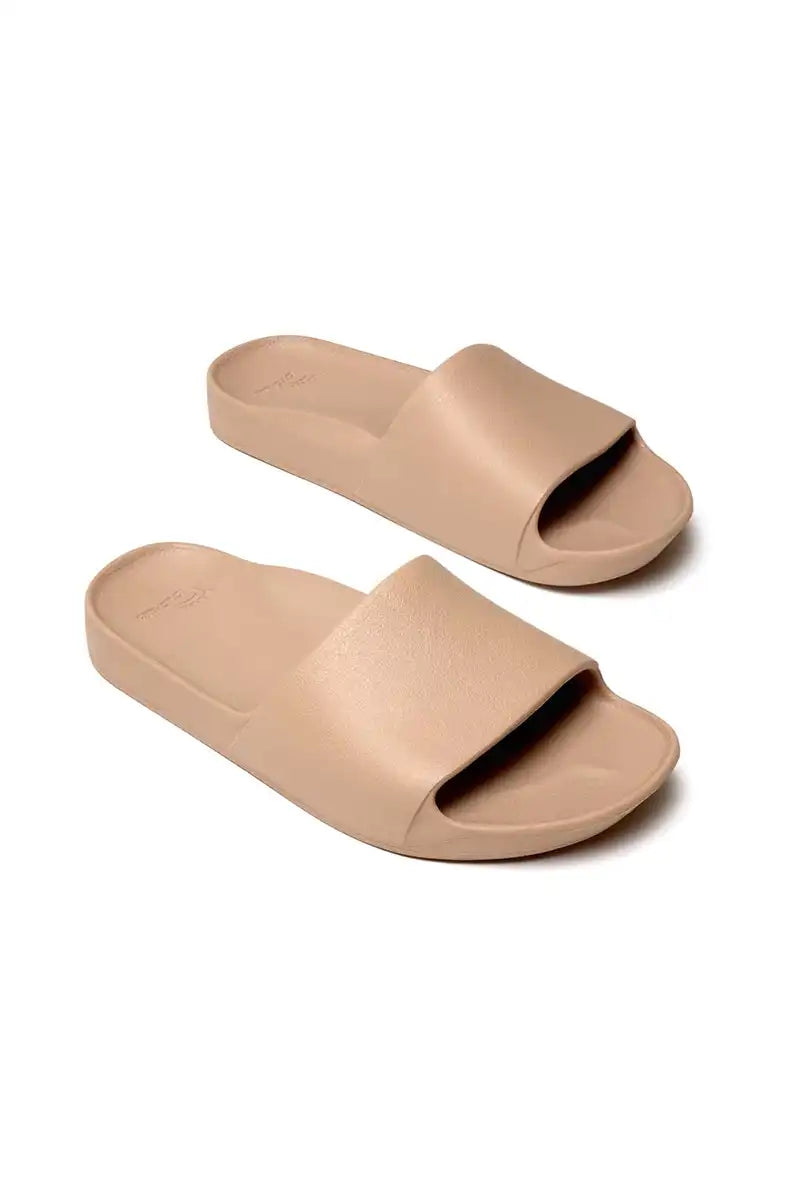 Archies Arch Support Slides in Tan Side