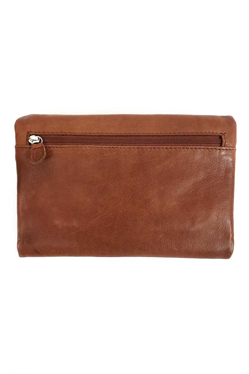 back of Dusky Robin Emily Purse - Brown