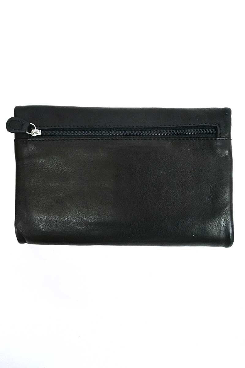 back of the Dusky Robin Emily Purse - Black